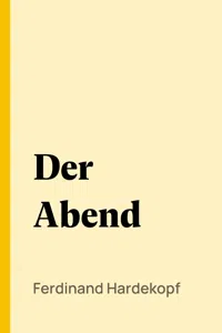 Der Abend_cover