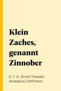 Klein Zaches, genannt Zinnober_cover