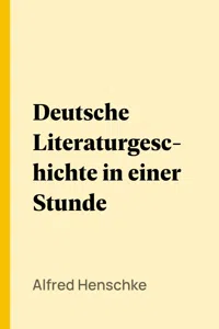 Deutsche Literaturgeschichte in einer Stunde_cover