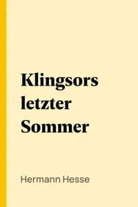 Klingsors letzter Sommer_cover