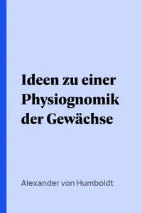 Ideen zu einer Physiognomik der Gewächse_cover