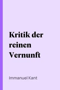 Kritik der reinen Vernunft_cover