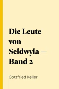 Die Leute von Seldwyla — Band 2_cover