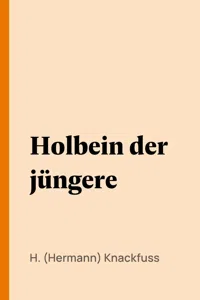 Holbein der jüngere_cover