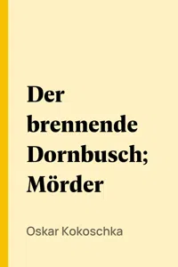 Der brennende Dornbusch; Mörder_cover