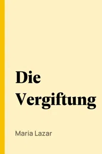 Die Vergiftung_cover