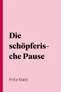 Die schöpferische Pause_cover