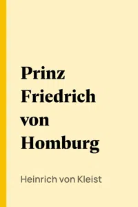 Prinz Friedrich von Homburg_cover