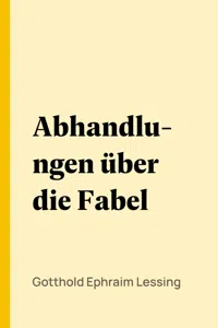 Abhandlungen über die Fabel_cover