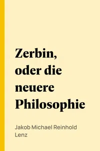 Zerbin, oder die neuere Philosophie_cover