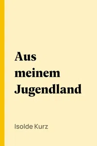 Aus meinem Jugendland_cover