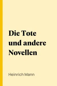 Die Tote und andere Novellen_cover