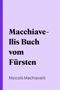 Macchiavellis Buch vom Fürsten_cover