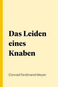 Das Leiden eines Knaben_cover