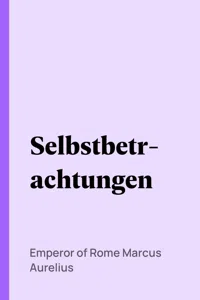 Selbstbetrachtungen_cover