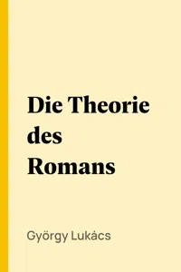 Die Theorie des Romans_cover