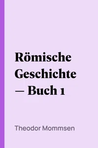 Römische Geschichte — Buch 1_cover