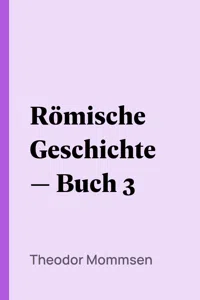 Römische Geschichte — Buch 3_cover