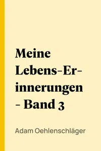 Meine Lebens-Erinnerungen - Band 3_cover