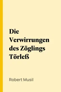 Die Verwirrungen des Zöglings Törleß_cover