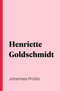 Henriette Goldschmidt_cover