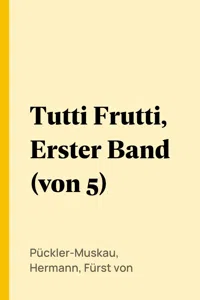 Tutti Frutti, Erster Band_cover