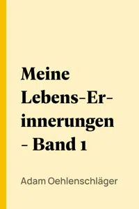 Meine Lebens-Erinnerungen - Band 1_cover