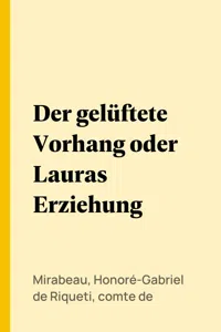 Der gelüftete Vorhang oder Lauras Erziehung_cover