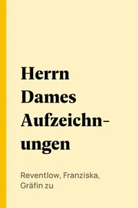 Herrn Dames Aufzeichnungen_cover