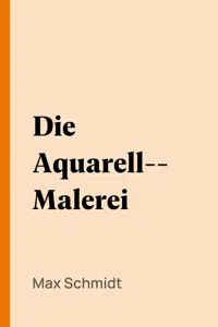 Die Aquarell-Malerei_cover