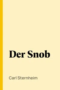 Der Snob_cover