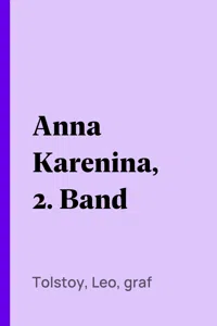 Anna Karenina, 2. Band_cover