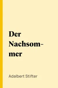 Der Nachsommer_cover