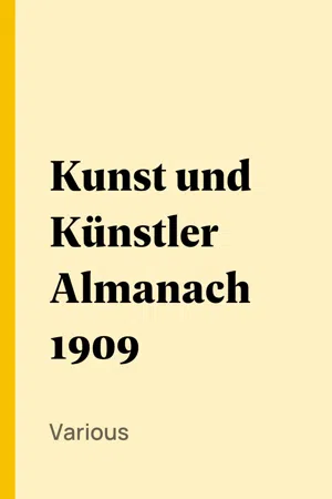 Kunst und Künstler Almanach 1909