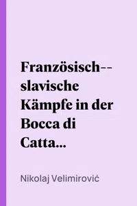 Französisch-slavische Kämpfe in der Bocca di Cattaro 1806-1814._cover