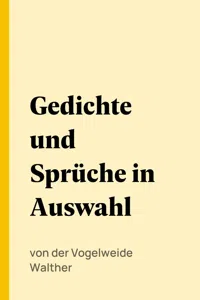 Gedichte und Sprüche in Auswahl_cover