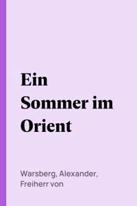 Ein Sommer im Orient_cover