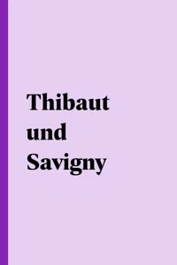 Thibaut und Savigny_cover