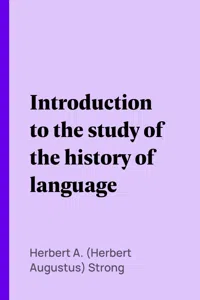 Introduction to the study of the history of language_cover