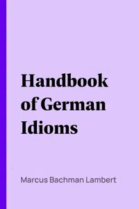 Handbook of German Idioms_cover