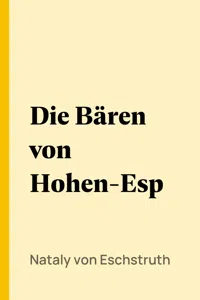 Die Bären von Hohen-Esp_cover