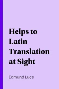 Helps to Latin Translation at Sight_cover