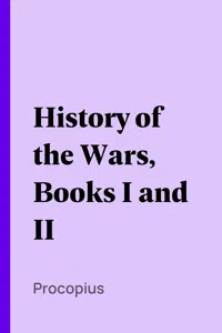 History of the Wars, Books I and II_cover