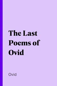 The Last Poems of Ovid_cover