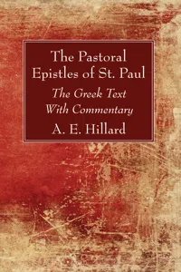 The Pastoral Epistles of St. Paul_cover