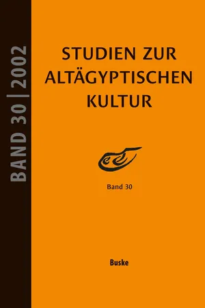 Studien zur Altägyptischen Kultur Band 30