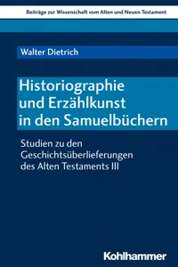 Historiographie und Erzählkunst in den Samuelbüchern_cover