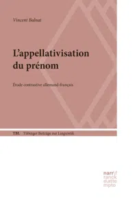 L'appellativisation du prénom_cover