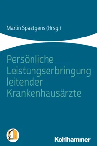 Persönliche Leistungserbringung leitender Krankenhausärzte_cover