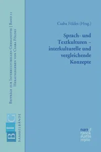 Sprach- und Textkulturen – interkulturelle und vergleichende Konzepte_cover